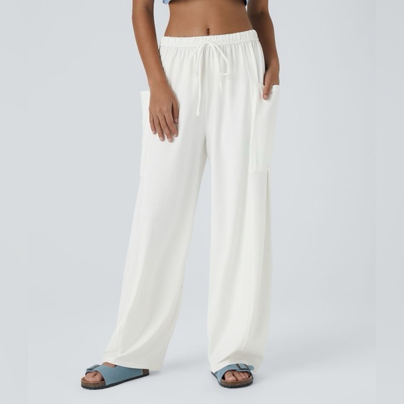 NWT HALARA Palazzo Flowy Wide Leg Casual Pants - Picture 5 of 10